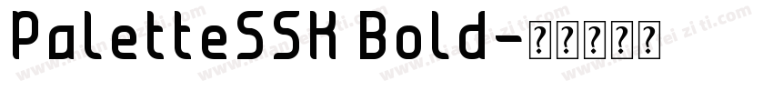 PaletteSSK Bold字体转换